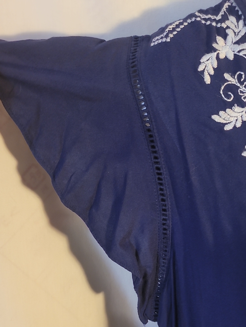 Time And Tru Womens Blouse Top Embroidered - Picture 3 of 14